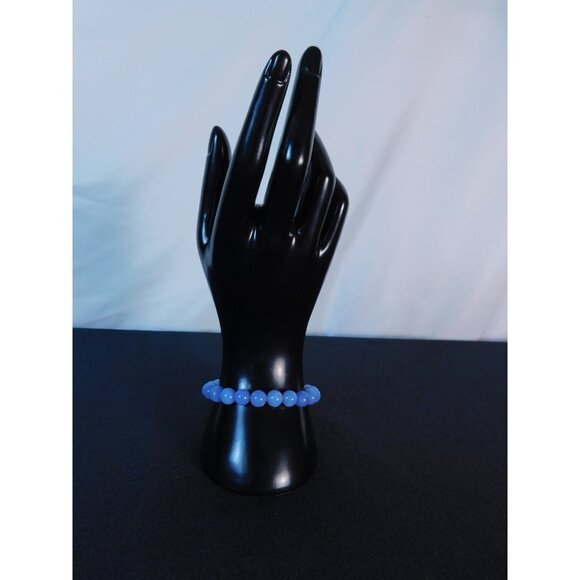 Aquamarine Bead Bracelet Stretch Calming Stone Meditation Cleansing Serenity Yog - Picture 8 of 12